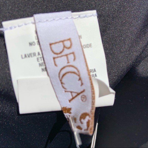 🌻NEW {w/tags!} Becca Black Ribbed Fine Line American Swim Bottoms Size Small - Picture 7 of 8